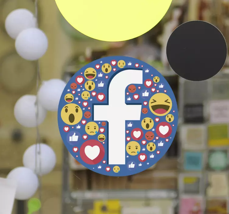 Facebook emoji logo okno obtisk - TenStickers