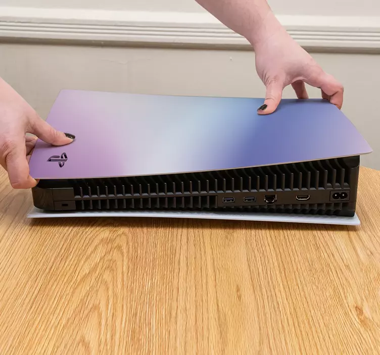 Fialový 3d efekt holografický obtisk ps5 - TenStickers