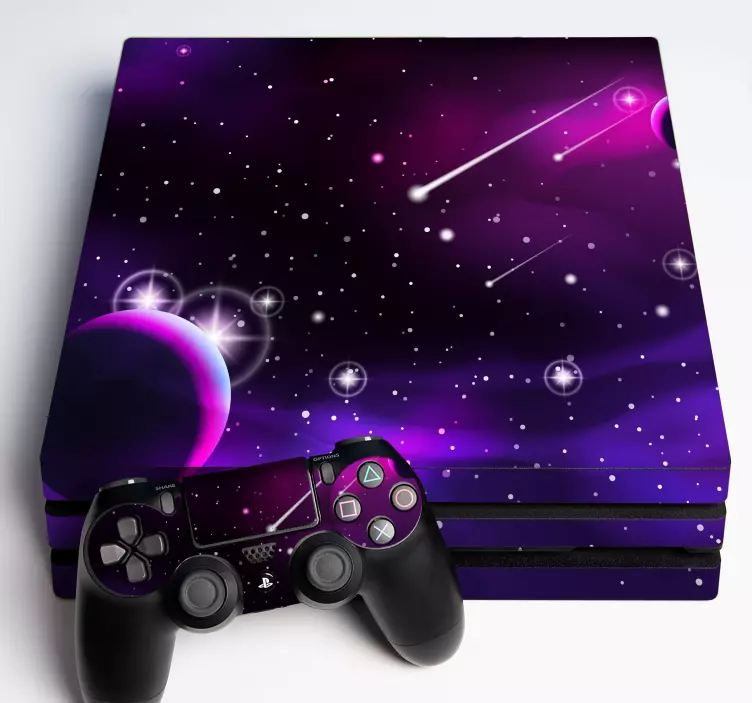 Nálepky na téma fialový vesmír ps4 - TenStickers