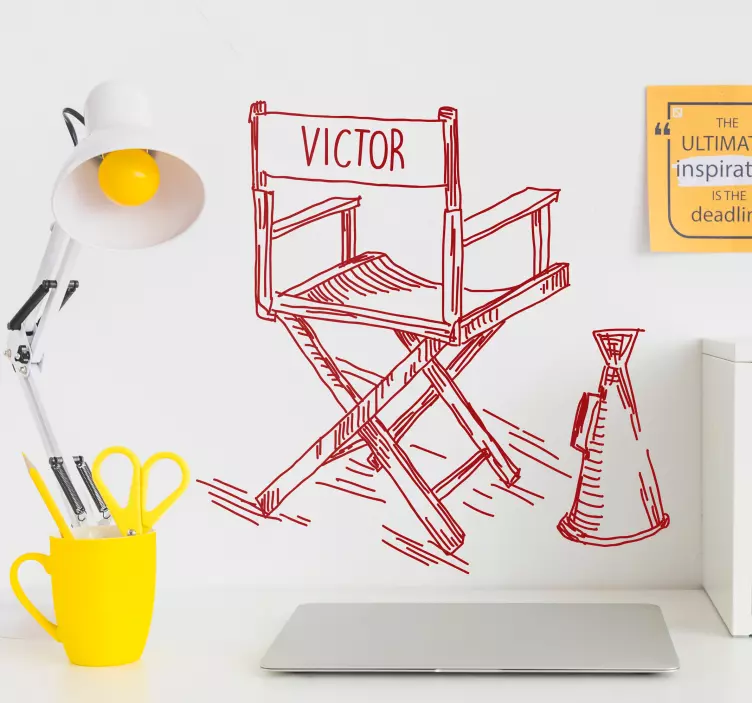 Film režisér židle osobní nálepka - TenStickers