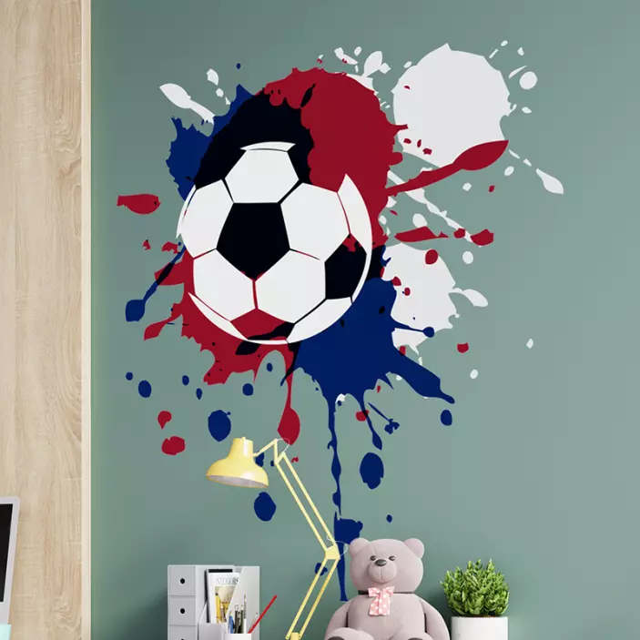 Fotbalová barva český míč fotbalová zeď nálepka - TenStickers