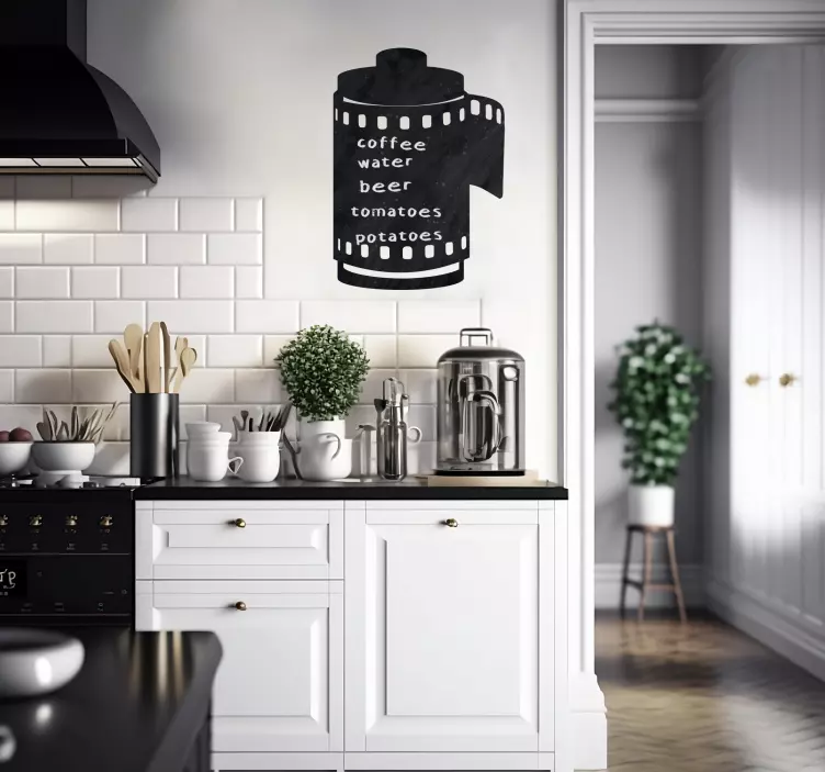 Foto Vintage na Černou Tabuli Vinobraní nálepka - TenStickers