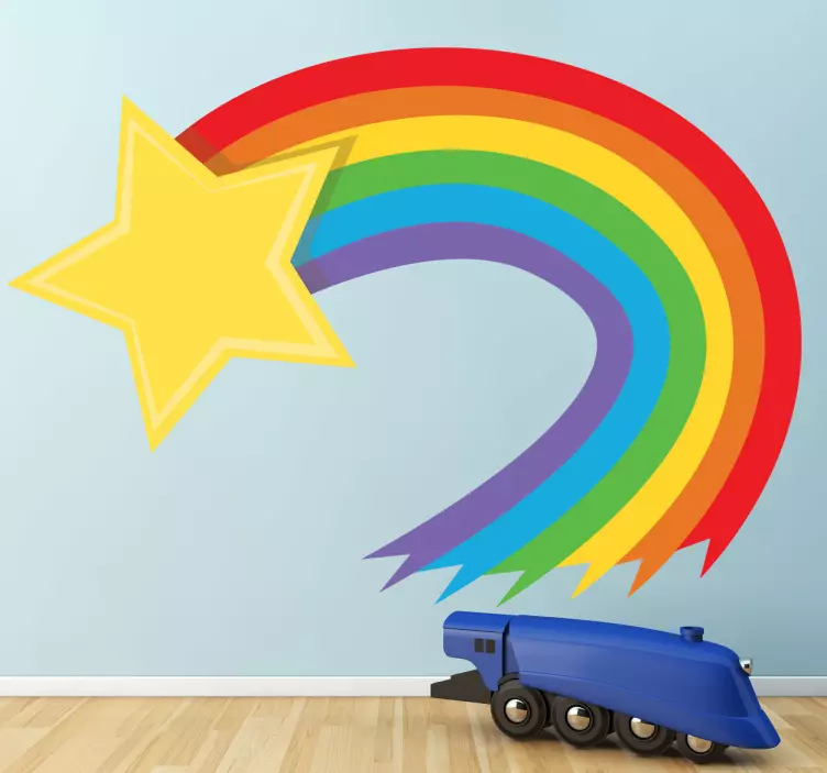 Fotografování rainbow star wall decal - TenStickers