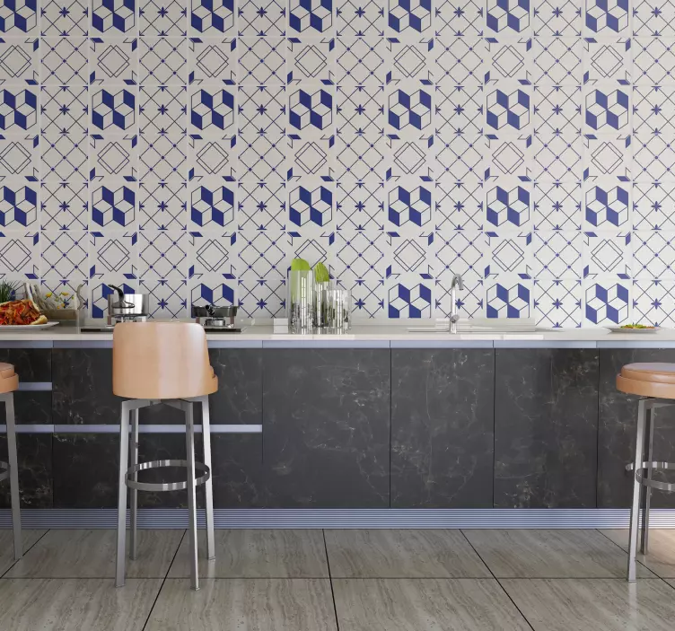 Geometrické tvary dlaždice samolepky - TenStickers