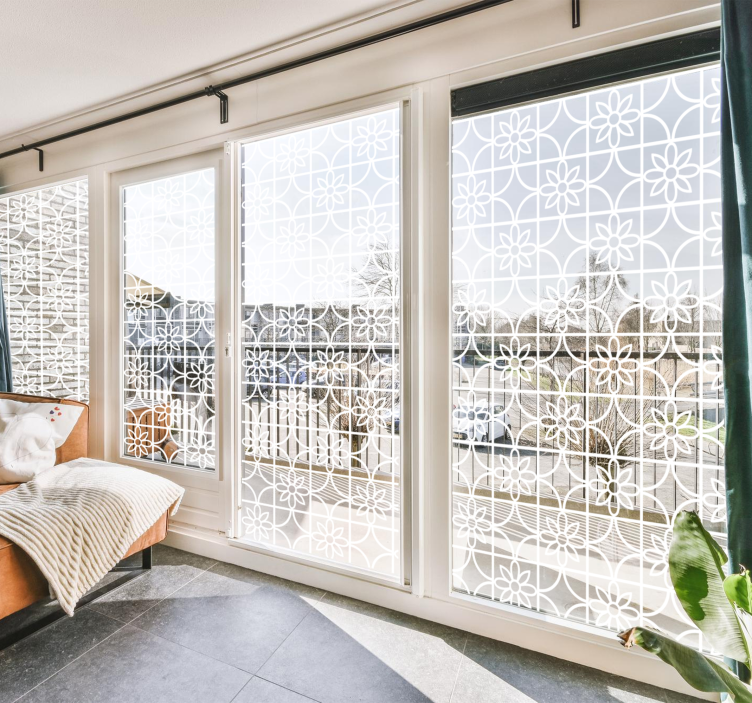 Geometrický vzor Nálepka na okno - TenStickers