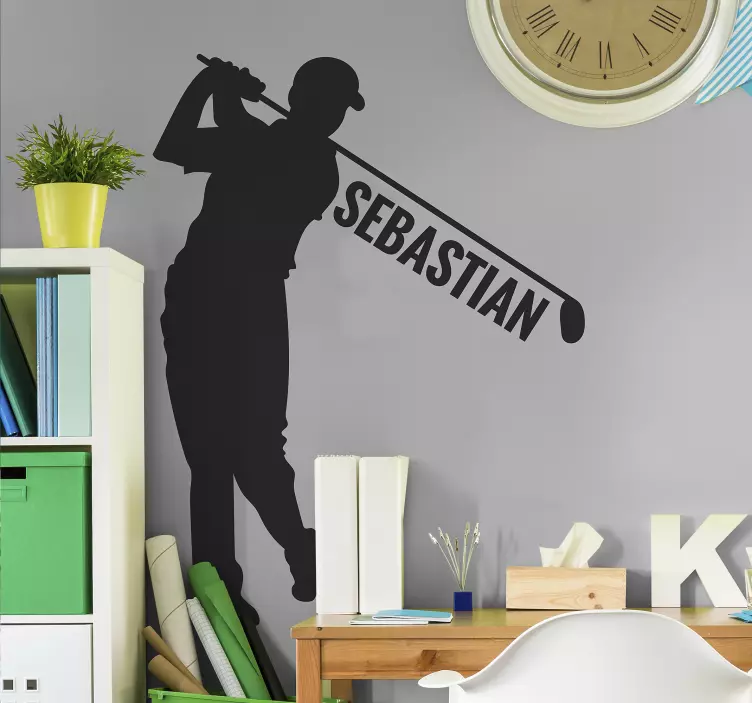 Golfový hráč personalizované nálepky - TenStickers