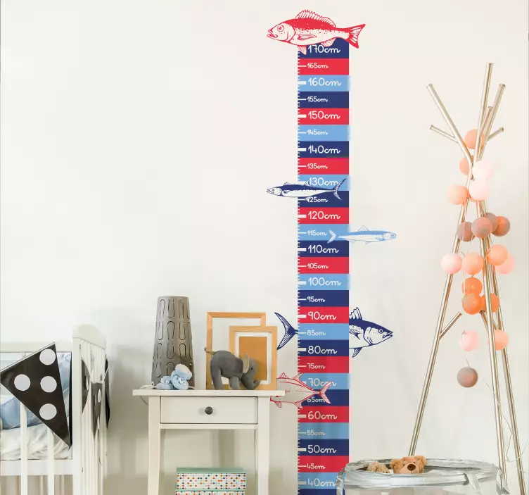 Graf sledování výšky samolepka s výškovým grafem - TenStickers