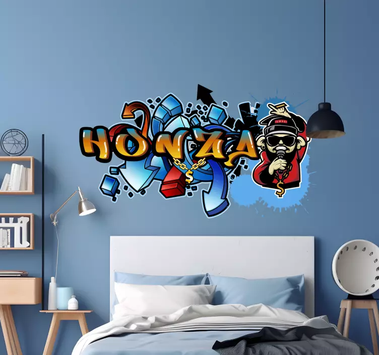 Graffiti personalizované nástěnné umění nálepka - TenStickers