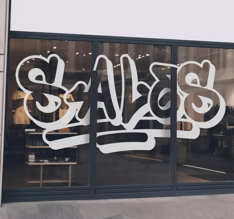 Graffiti styl výprodejová samolepka - TenStickers