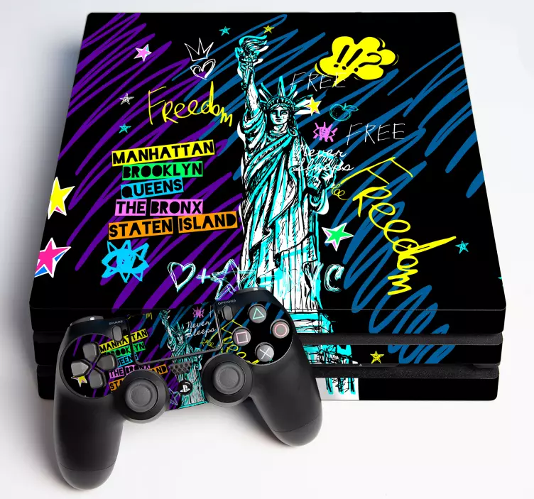 štítek graffiti design ps4 - TenStickers