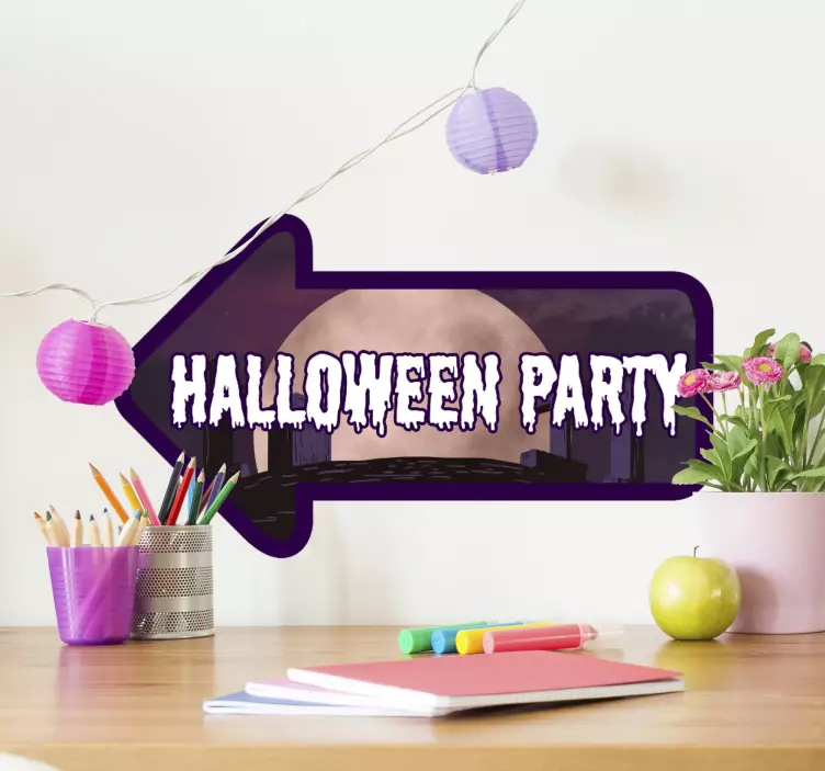 Strana znamení šipka halloween nálepka - TenStickers