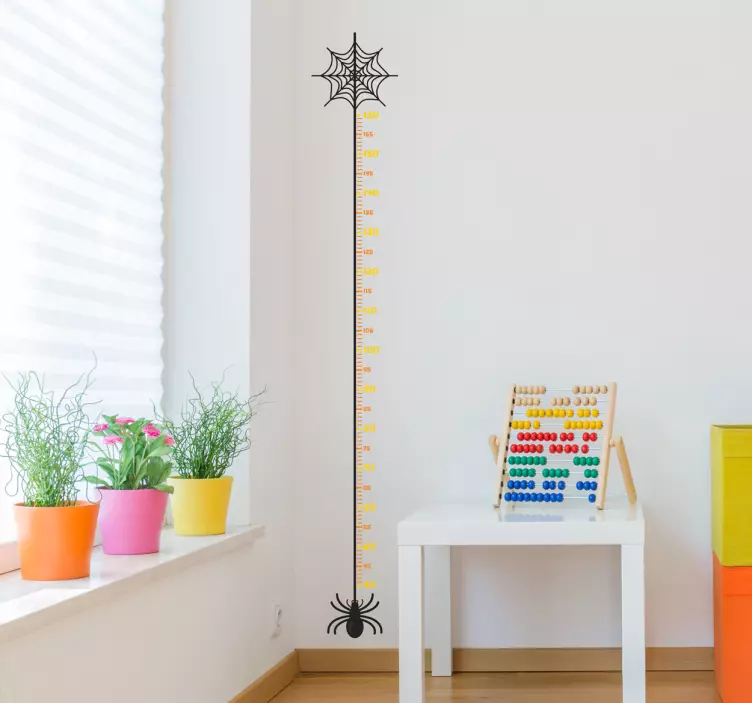 Nálepka halloween pavouk děti výška grafu - TenStickers