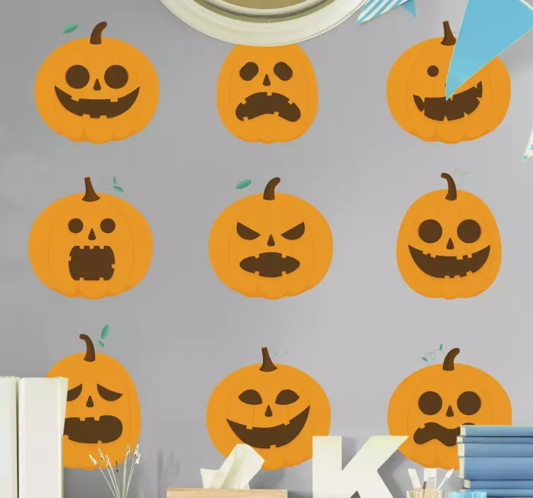 Halloween výrazy halloween nálepka - TenStickers
