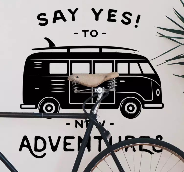 Hippie van auto vinyl nálepka - TenStickers