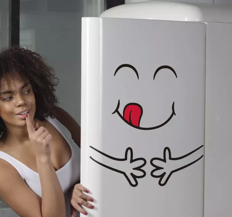 Hladový lednička vinyl nálepka - TenStickers