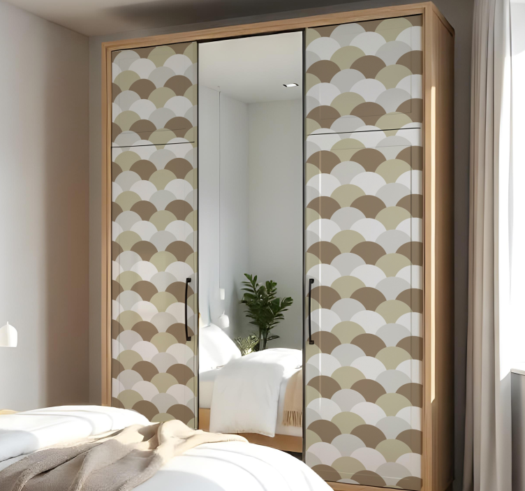 Hnědé šupiny Nábytek nálepka - TenStickers