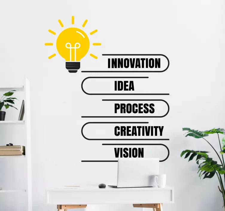 Hodnoty žárovky kancelářské nálepky - TenStickers