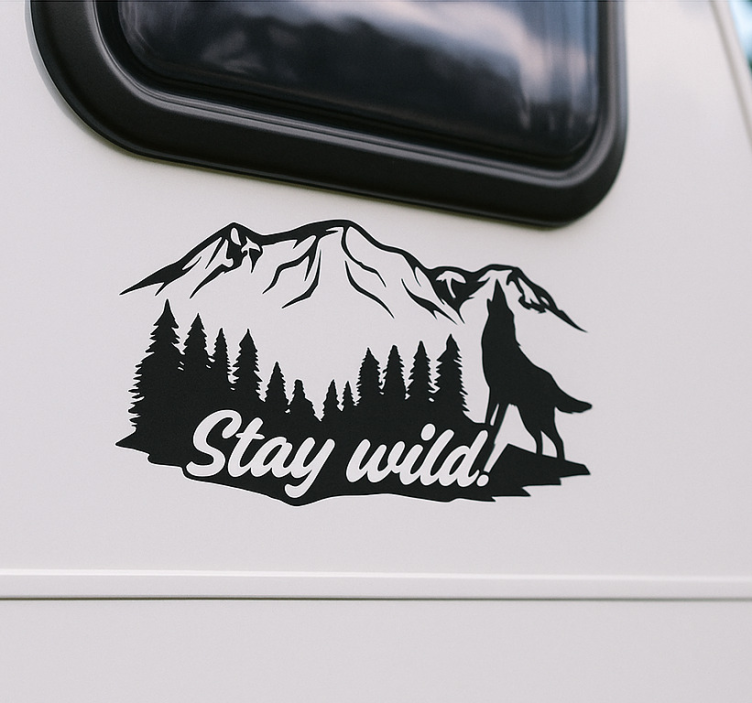 stay wild! samolepka karavanu - TenStickers