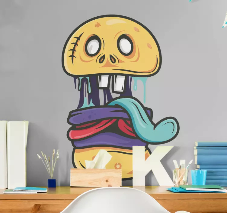 Hravé kreslené monstrum Zvířecí nálepka - TenStickers