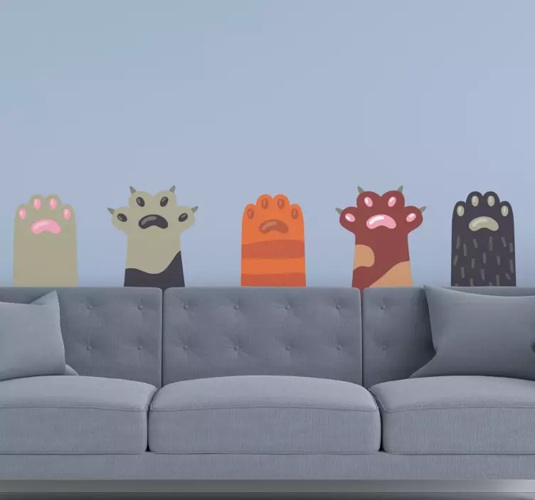 Hravé otisky tlapek samolepka - TenStickers