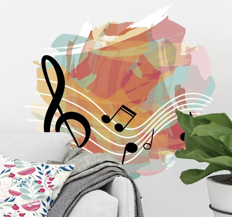 Hudební hudebník nálepka na zeď - TenStickers