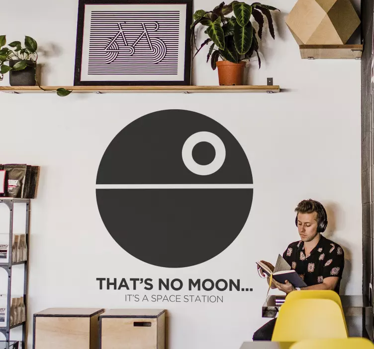 Hvězda válka smrt hvězda nálepka na zeď - TenStickers