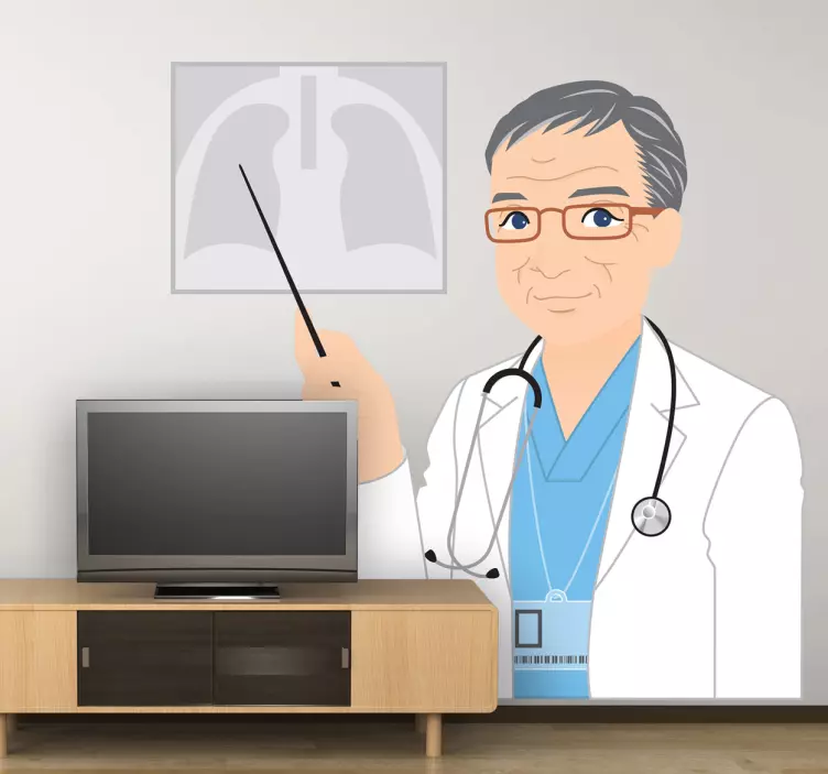 Ilustrace lékařského profesionála módní samolepka - TenStickers