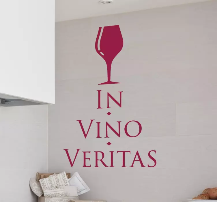 In vino veritas latin text nálepka - TenStickers