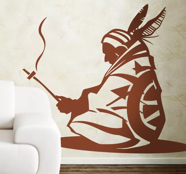 Indická hlavní černobílá nálepka - TenStickers