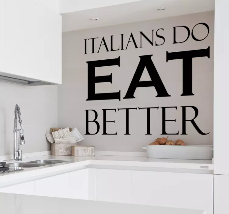 italians do eat better Gastronomická nálepka - TenStickers