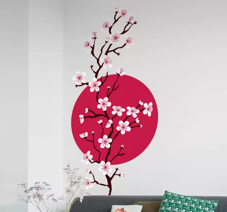 Japonská nálepka z cherry branch - TenStickers