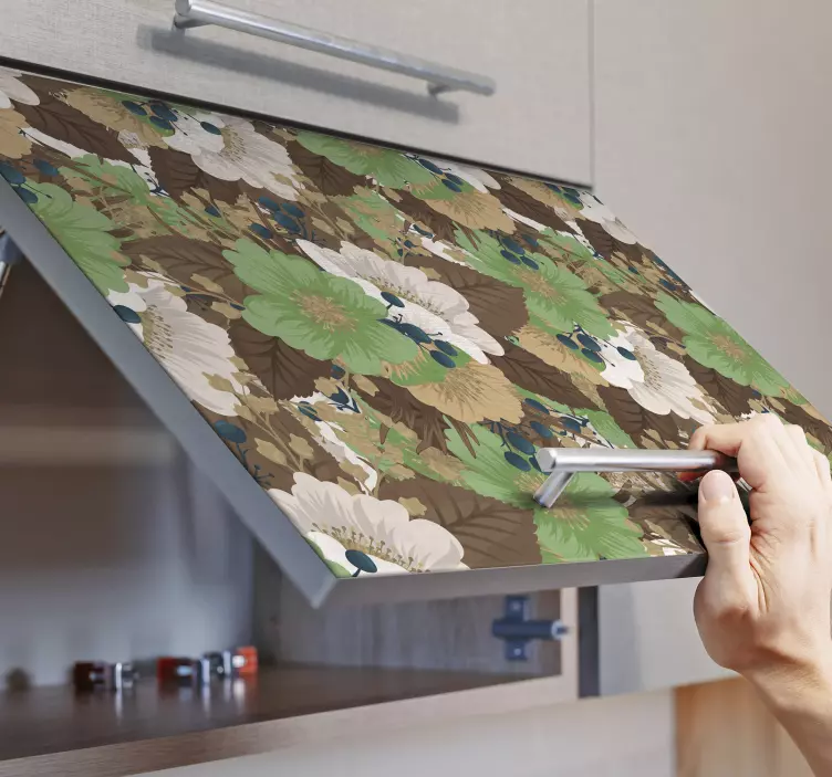 Nálepka s jarní kyticí nábytku - TenStickers