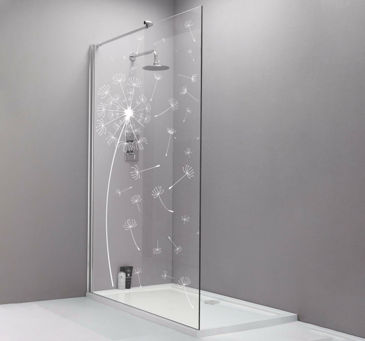 Nálepka s pampeliškou létající ve větrné sprše - TenStickers