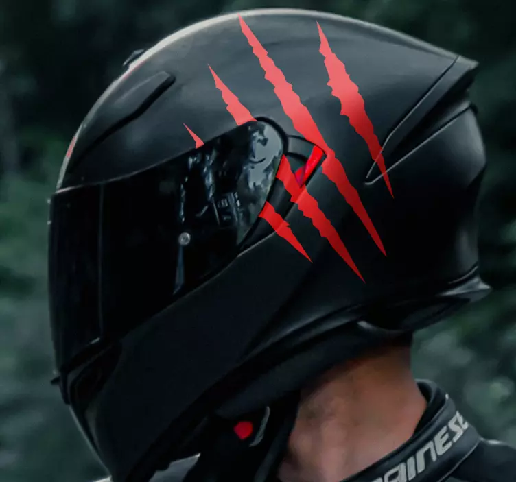 Jednobarevná škrabací helma Motocykl nálepka - TenStickers