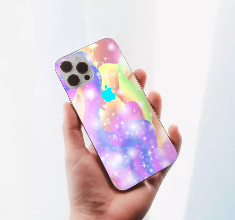 Jiskřivé barevné vlny Zvířecí nálepka - TenStickers