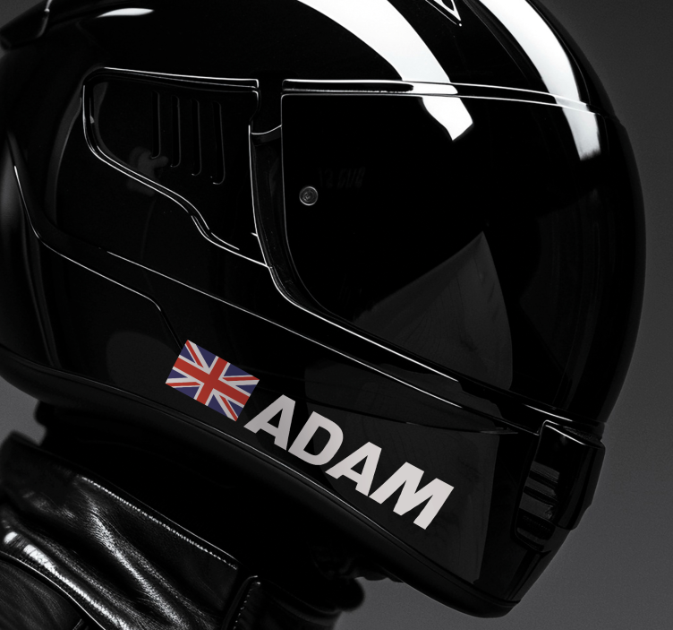 Jméno s návrhem vlajky samolepka na motorku - TenStickers