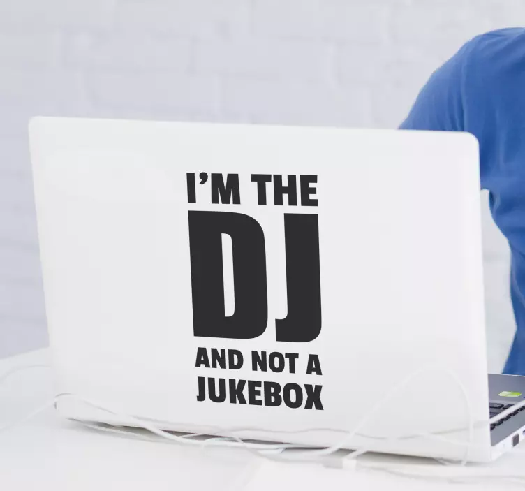 Jsem dj a ne nálepka na notebook jukebox - TenStickers