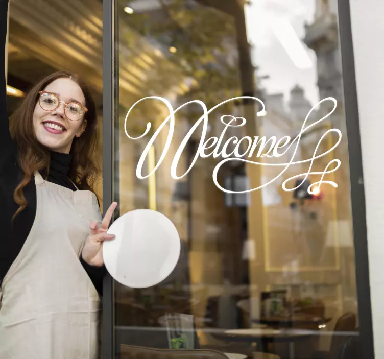 Kaligrafické uvítací vinylová nálepka - TenStickers