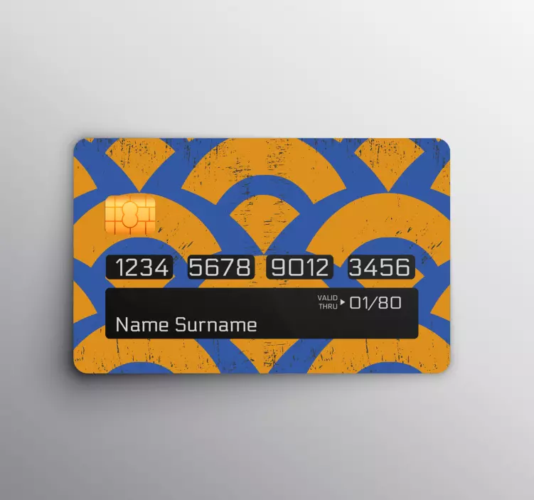 Karta s abstraktním vzorem samolepka na kreditní kartu - TenStickers