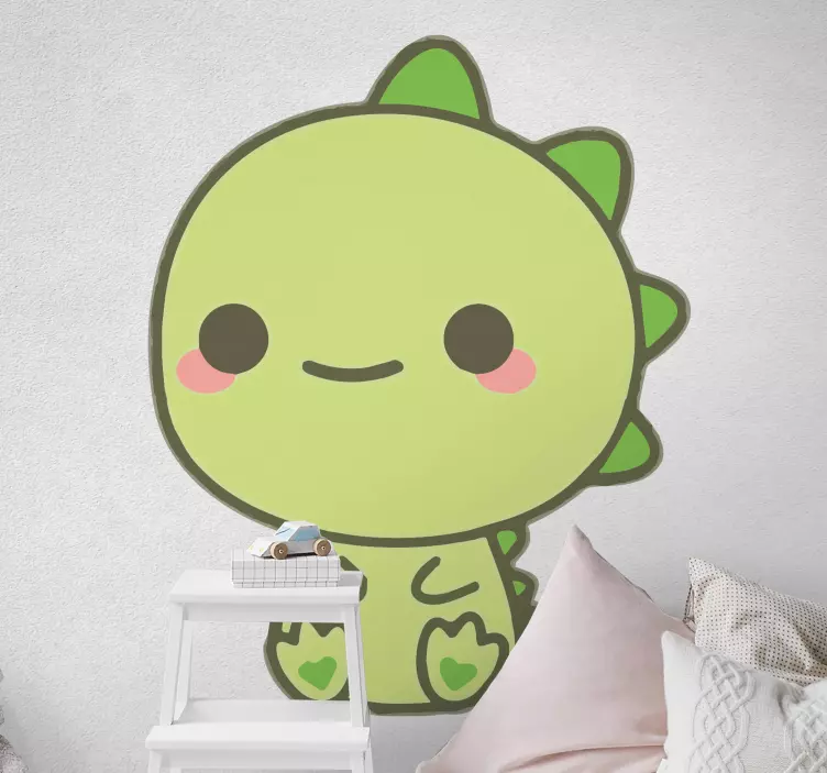 Kawaii dinosaurus děti drak nástěnná samolepka - TenStickers