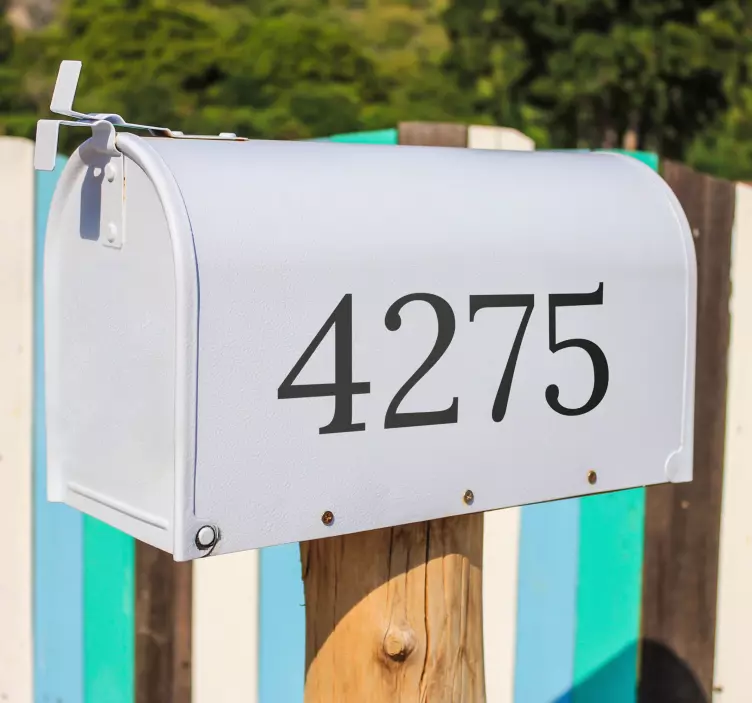 Klasická čísla poštovní schránka nálepka - TenStickers