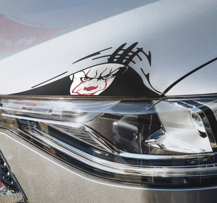Klaun sleduje samolepka na auto - TenStickers