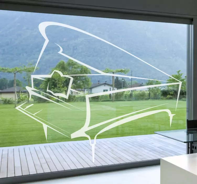 Klavírní kresba dekorativní obtisk - TenStickers