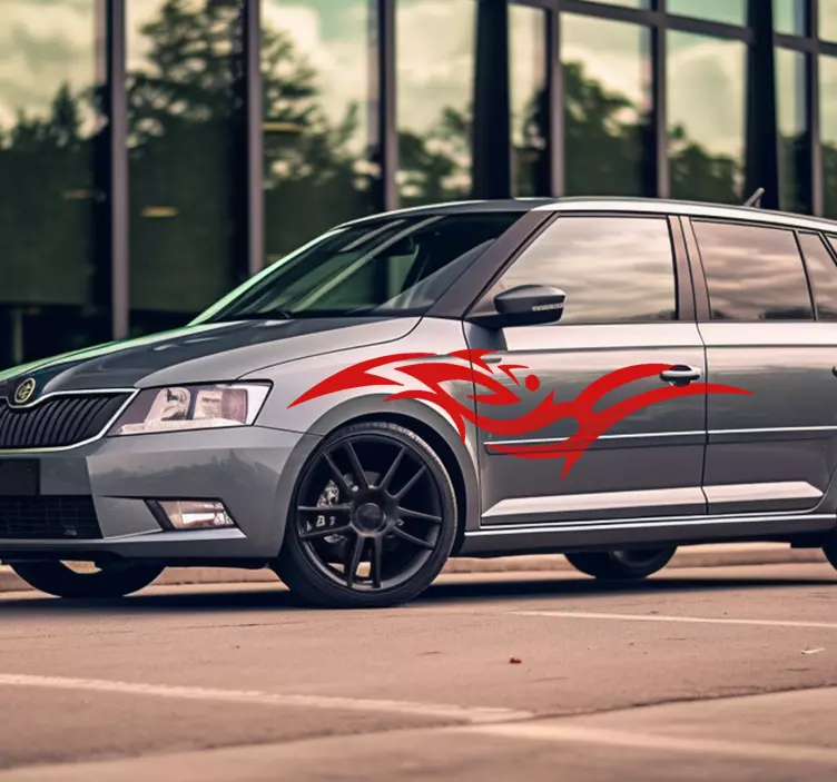 Kmenová moderní nálepka na auto  - TenStickers