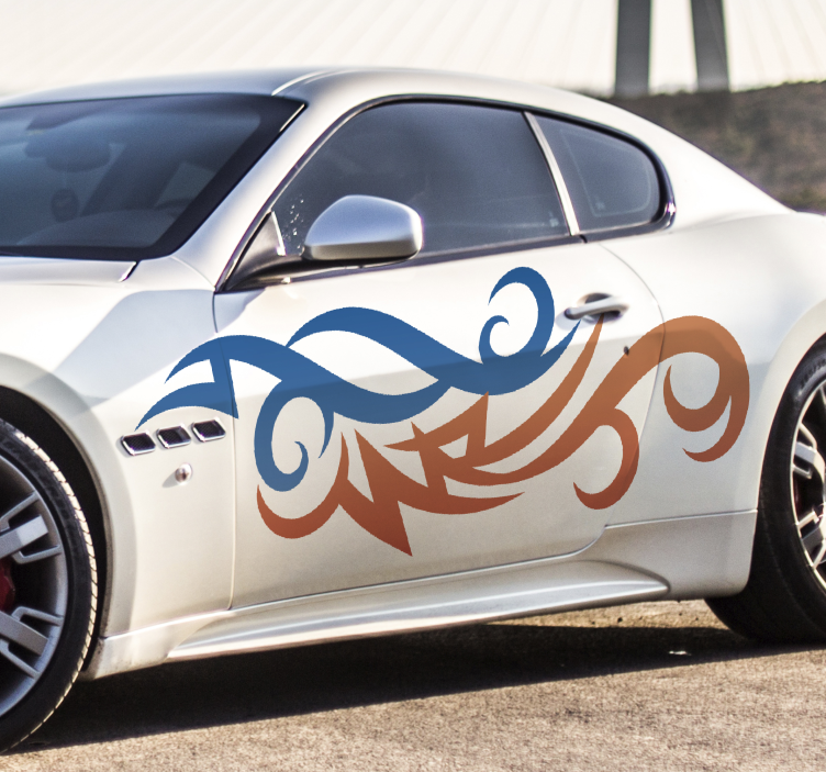 Samolepka na kmenové barevné plameny - TenStickers