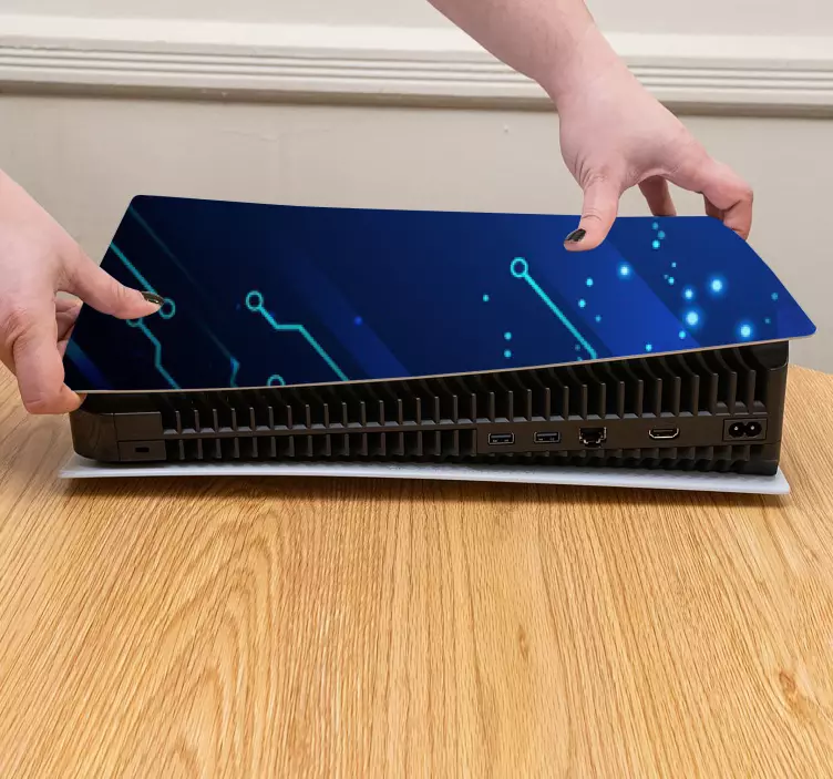 Kopírovat prostor modré obvody ps5 nálepka - TenStickers