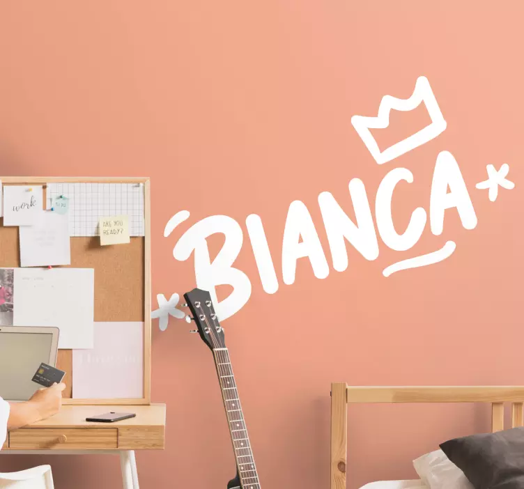 Koruna na jméno na míru samolepka pro teenagery - TenStickers