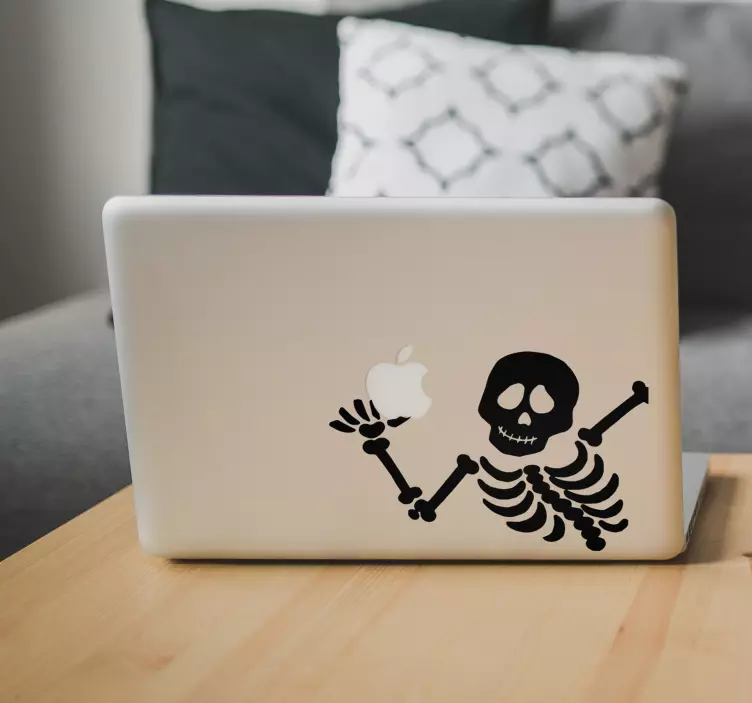 Kostra macbook halloween nálepka - TenStickers