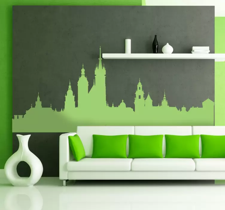Velký krakow dekorativní vinyl panorama samolepka - TenStickers