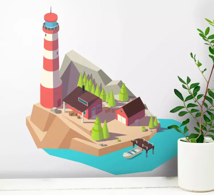 Krásná 3d samolepka na mořské zdi - TenStickers